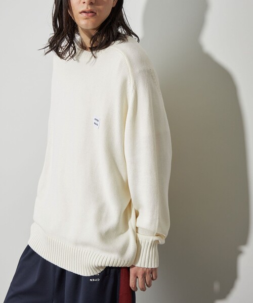 CITEN(シテン)の「<CITEN>ミドルゲージクルーネックニット(ニット/セーター・メンズ・ブラック/ダークグレー・M/L)」の3枚目の写真