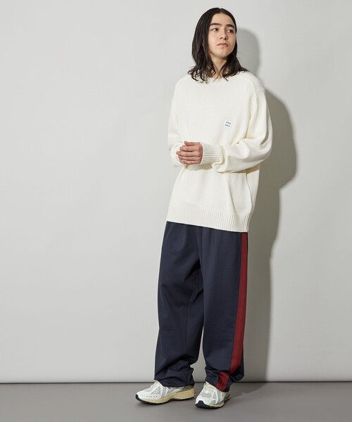 CITEN(シテン)の「<CITEN>ミドルゲージクルーネックニット(ニット/セーター・メンズ・ブラック/ダークグレー・M/L)」の5枚目の写真