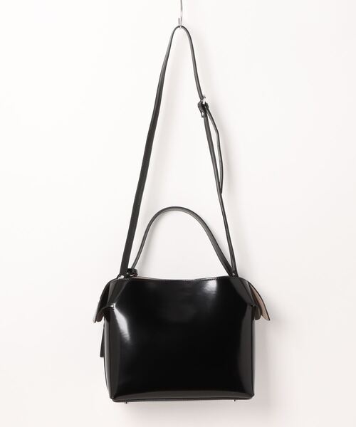 GIANNI NOTARO（ジャンニノターロ）の「【GIANNI NOTARO】ガラスレザー2WAYワンショルダートートバッグ ポーチ付き / 4091S（トートバッグ・レディース・ブラック・FREE）」の2枚目の写真