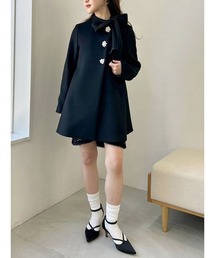 hollyjelly Aライン リボン コート 88199031b_8_d_215.jpg
