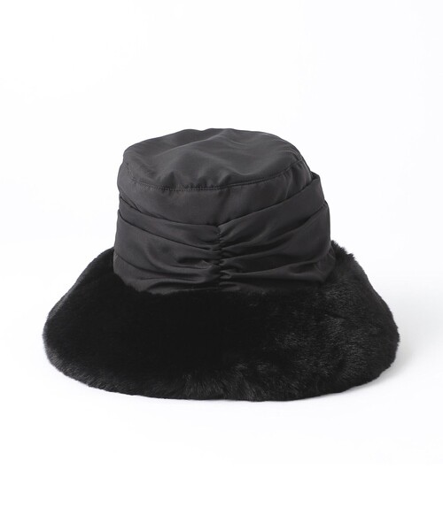 TO BE CHIC（トゥー ビー シック）の「フェイクファーコンビ バケットハット（ハット・レディース・ベージュ/ブラック・FREE）」の4枚目の写真