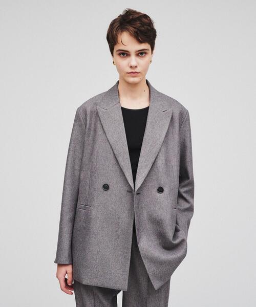 cloenc（クロエンス）の「◆【セットアップ／セレモニー】ウールライクテーラードジャケット（テーラードジャケット・レディース・ブラック/キャメル/ダークグレー・02）」の3枚目の写真