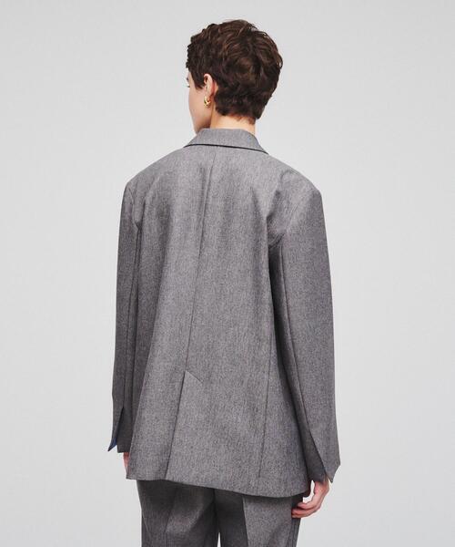 cloenc（クロエンス）の「◆【セットアップ／セレモニー】ウールライクテーラードジャケット（テーラードジャケット・レディース・ブラック/キャメル/ダークグレー・02）」の14枚目の写真