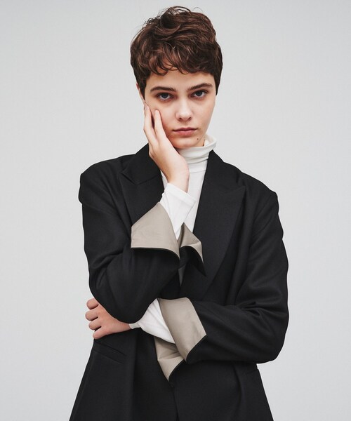 cloenc（クロエンス）の「◆【セットアップ／セレモニー】ウールライクテーラードジャケット（テーラードジャケット・レディース・ブラック/キャメル/ダークグレー・02）」の18枚目の写真