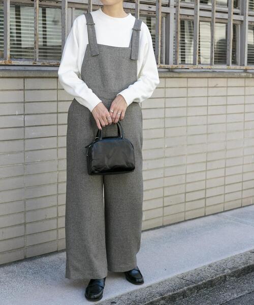 FORK&SPOON（フォークアンドスプーン）の「FORK&SPOON　ウールライクツイルオーバーオール（サロペット/オーバーオール・レディース・チャコールグレー/ブラック・1/2）」の11枚目の写真