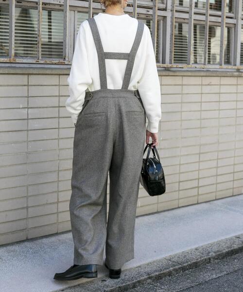 FORK&SPOON（フォークアンドスプーン）の「FORK&SPOON　ウールライクツイルオーバーオール（サロペット/オーバーオール・レディース・チャコールグレー/ブラック・1/2）」の15枚目の写真