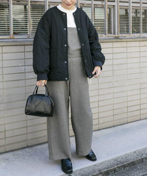 FORK&SPOON（フォークアンドスプーン）の「FORK&SPOON　ウールライクツイルオーバーオール（サロペット/オーバーオール・レディース・チャコールグレー/ブラック・1/2）」の17枚目の写真