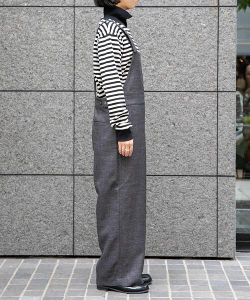 FORK&SPOON（フォークアンドスプーン）の「FORK&SPOON　ウールライクツイルオーバーオール（サロペット/オーバーオール・レディース・チャコールグレー/ブラック・1/2）」の22枚目の写真