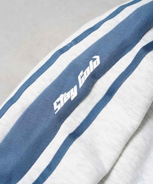 【STAYGOLD】裏起毛 ロゴライン スウェットパーカー / Lined Logo Line Sweatshirt Hoodie（パーカー）｜STAY GOLD（ステイゴールド）