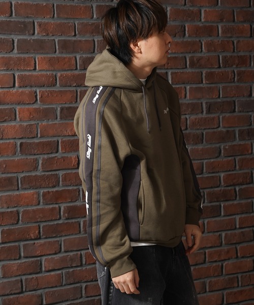 【STAYGOLD】裏起毛 ロゴライン スウェットパーカー / Lined Logo Line Sweatshirt Hoodie（パーカー）｜STAY GOLD（ステイゴールド）