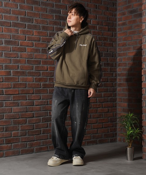 【STAYGOLD】裏起毛 ロゴライン スウェットパーカー / Lined Logo Line Sweatshirt Hoodie（パーカー）｜STAY GOLD（ステイゴールド）