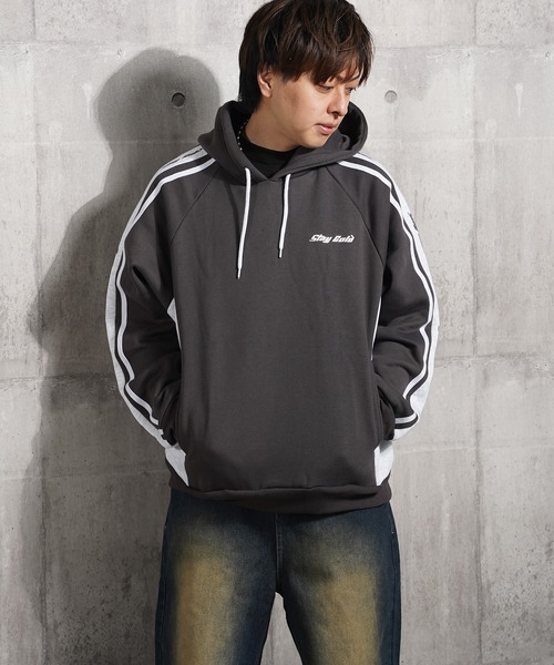 【STAYGOLD】裏起毛 ロゴライン スウェットパーカー / Lined Logo Line Sweatshirt Hoodie（パーカー）｜STAY GOLD（ステイゴールド）