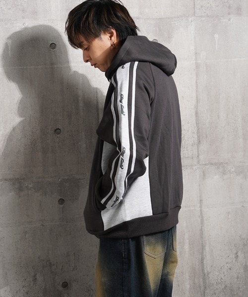 【STAYGOLD】裏起毛 ロゴライン スウェットパーカー / Lined Logo Line Sweatshirt Hoodie（パーカー）｜STAY GOLD（ステイゴールド）