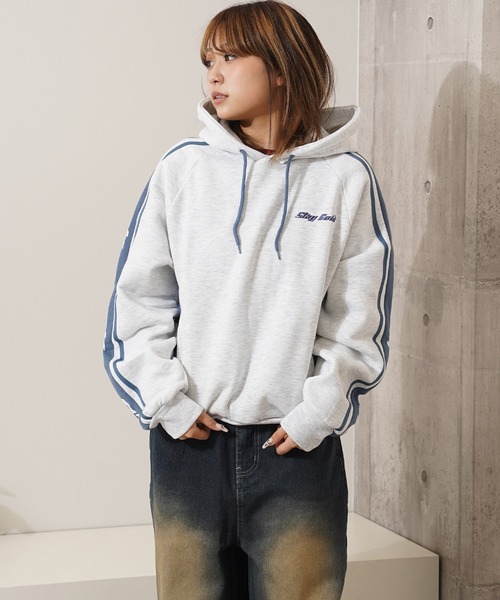 【STAYGOLD】裏起毛 ロゴライン スウェットパーカー / Lined Logo Line Sweatshirt Hoodie（パーカー）｜STAY GOLD（ステイゴールド）
