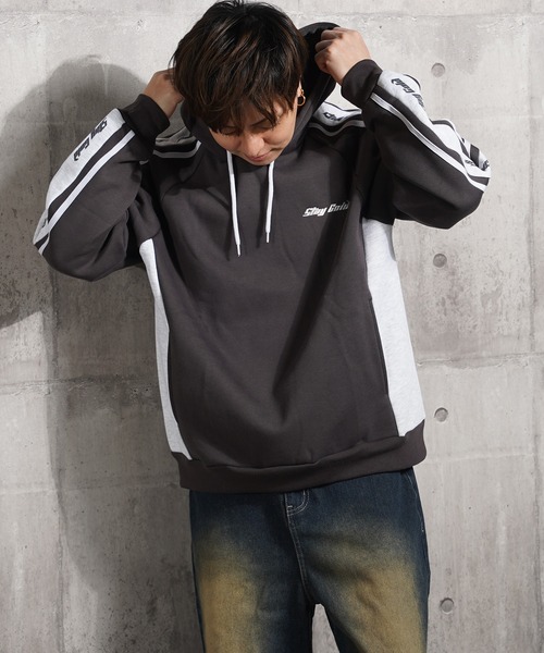 【STAYGOLD】裏起毛 ロゴライン スウェットパーカー / Lined Logo Line Sweatshirt Hoodie（パーカー）｜STAY GOLD（ステイゴールド）