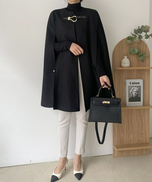 Ritomo De Ricco（リトモ・デ・リコ）の「ポンチョコート（ポンチョ・レディース・グレー/ブラック・FREE）」の14枚目の写真