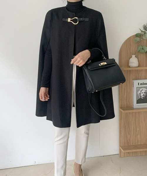 Ritomo De Ricco（リトモ・デ・リコ）の「ポンチョコート（ポンチョ・レディース・グレー/ブラック・FREE）」の11枚目の写真