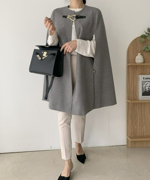 Ritomo De Ricco（リトモ・デ・リコ）の「ポンチョコート（ポンチョ・レディース・グレー/ブラック・FREE）」の18枚目の写真