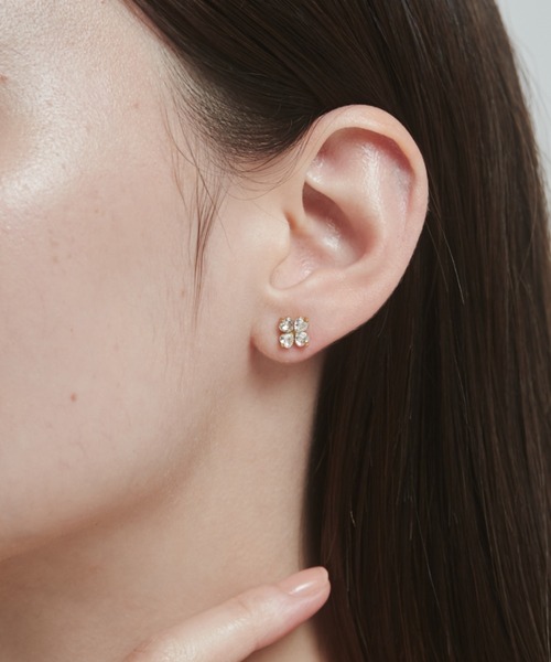 ciite' surgical stainless(シーテサージカルステンレス)の「【 金属アレルギー対応 】 デザインビジューピアス サージカルステンレス (両耳用)(ピアス(両耳用)・レディース・クリア/グリーン/ピンク・FREE)」の3枚目の写真
