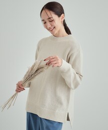 ◆ラメがさりげなく光る やわらかニット