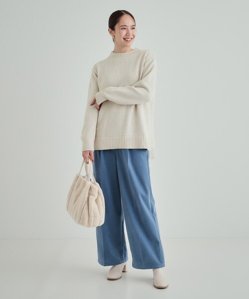 SHOO・LA・RUE（シューラルー）の「◆ラメがさりげなく光る やわらかニット（ニット/セーター・レディース・アイボリー/ブラウン系/グリーン系・01/02/03/04）」の6枚目の写真