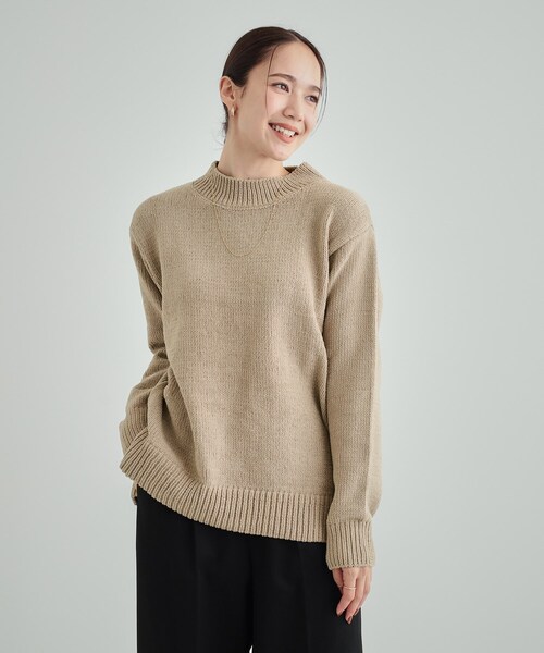 SHOO・LA・RUE（シューラルー）の「◆ラメがさりげなく光る やわらかニット（ニット/セーター・レディース・アイボリー/ブラウン系/グリーン系・01/02/03/04）」の12枚目の写真