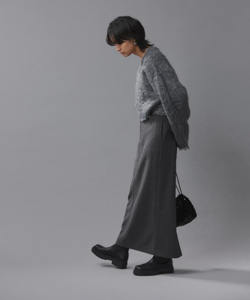 RASW（ラス）の「[RASW]ウール混ストレートスカート（スカート・レディース・チャコール・S/M/L）」の6枚目の写真