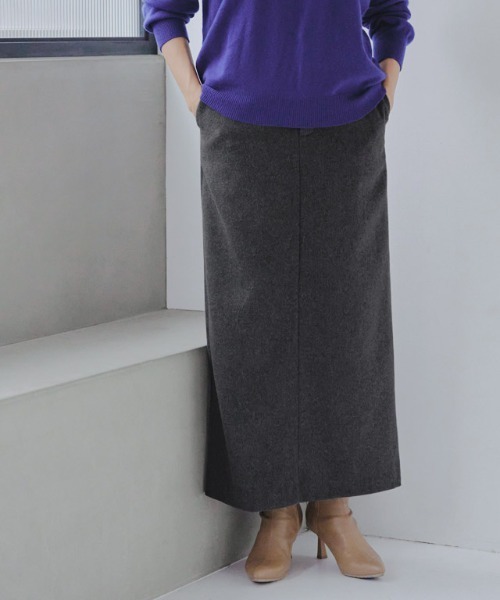 RASW（ラス）の「[RASW]ウール混ストレートスカート（スカート・レディース・チャコール・S/M/L）」の12枚目の写真
