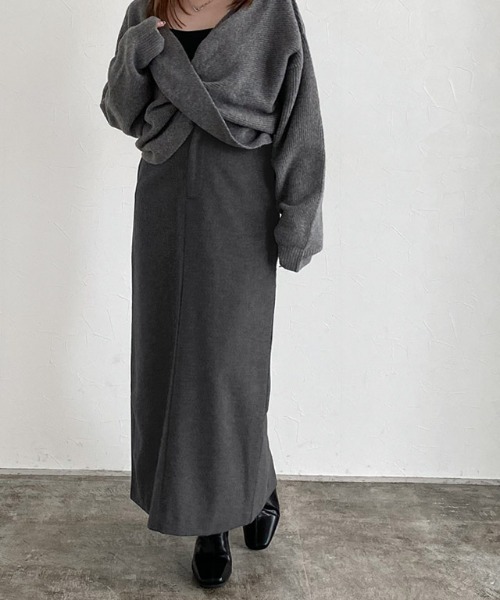 RASW（ラス）の「[RASW]ウール混ストレートスカート（スカート・レディース・チャコール・S/M/L）」の14枚目の写真