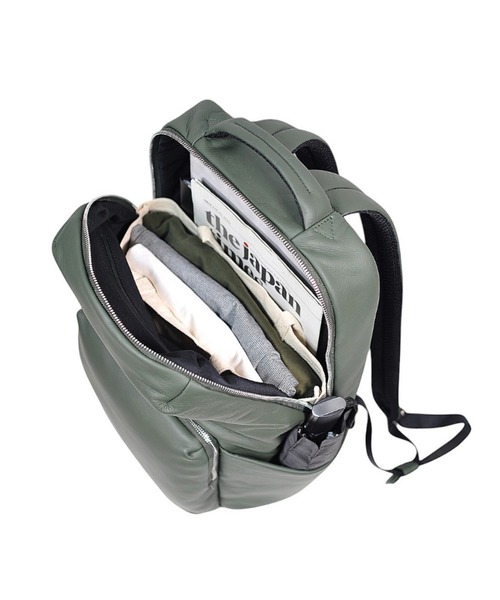 SEEKER（シーカー）の「【MATTE】ソフトレザー ボンディングバックパック SKB-MT17（バックパック/リュック・メンズ・キャメル/グリーン/ライム/ネイビー/ブラック/グレイッシュベージュ・FREE）」の14枚目の写真