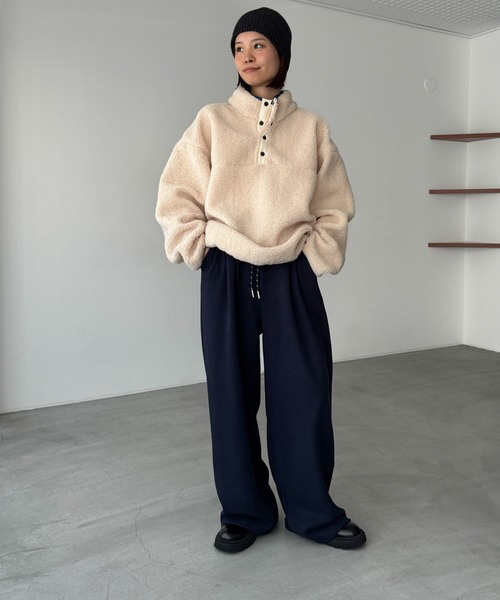 CANAL JEAN(キャナルジーン)の「El mar 裏フリーススウェットパンツ(スウェットパンツ・レディース・ネイビー/グレー・ONE SIZE)」の5枚目の写真