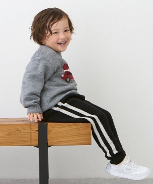 petit main（プティマイン）の「【フワもちっと】モチーフニット（ニット/セーター・キッズ・ネイビー/アイボリー/トップグレー・S/L/M）」の4枚目の写真