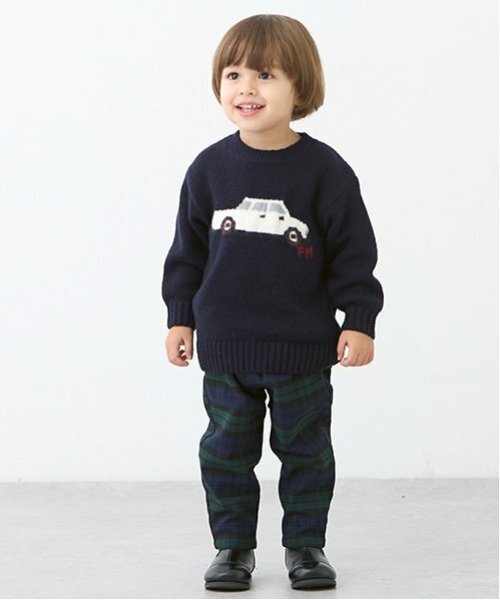 petit main（プティマイン）の「【フワもちっと】モチーフニット（ニット/セーター・キッズ・ネイビー/アイボリー/トップグレー・S/L/M）」の10枚目の写真