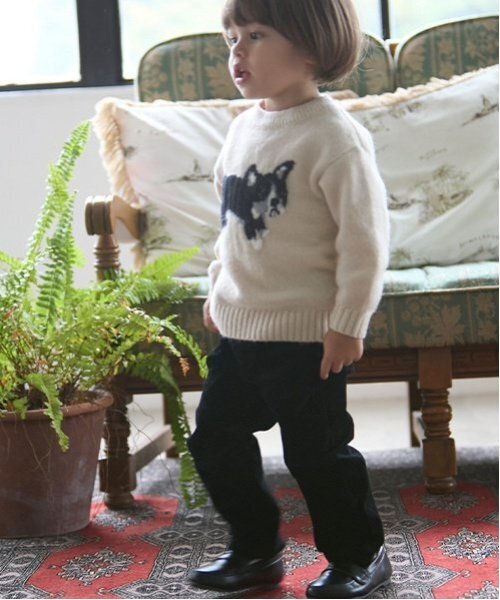 petit main（プティマイン）の「【フワもちっと】モチーフニット（ニット/セーター・キッズ・ネイビー/アイボリー/トップグレー・S/L/M）」の19枚目の写真