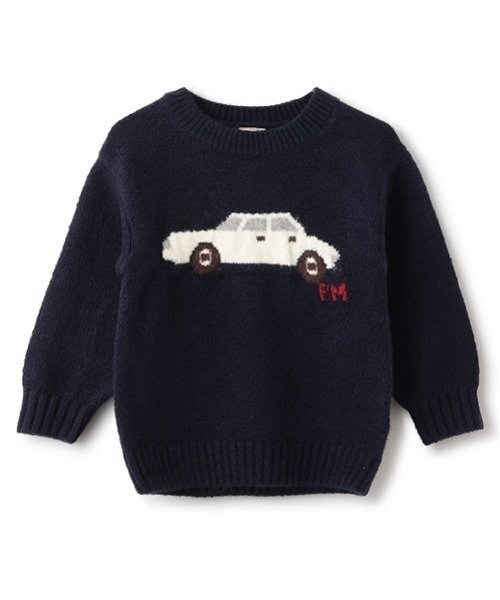 petit main（プティマイン）の「【フワもちっと】モチーフニット（ニット/セーター・キッズ・ネイビー/アイボリー/トップグレー・S/L/M）」の16枚目の写真
