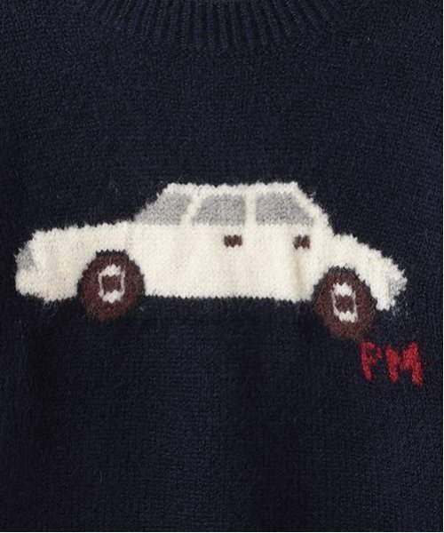 petit main（プティマイン）の「【フワもちっと】モチーフニット（ニット/セーター・キッズ・ネイビー/アイボリー/トップグレー・S/L/M）」の12枚目の写真