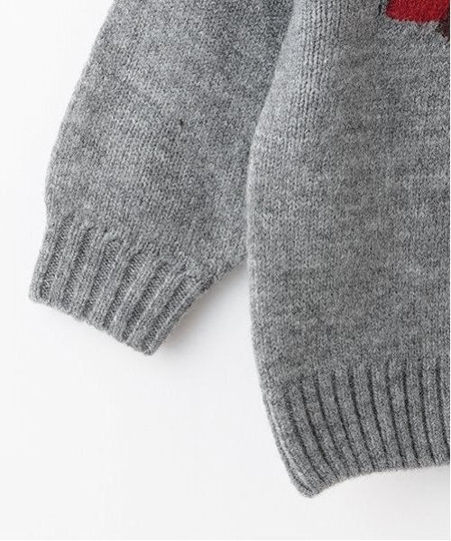 petit main（プティマイン）の「【フワもちっと】モチーフニット（ニット/セーター・キッズ・ネイビー/アイボリー/トップグレー・S/L/M）」の17枚目の写真