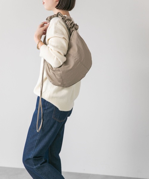 セール】ギャザードロストナイロンバッグ（ショルダーバッグ