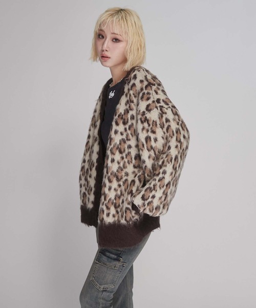 ENVYM（アンビー）の「シャギールーズカーディガン（カーディガン/ボレロ・レディース・グレー/ブラウン・FREE）」の7枚目の写真