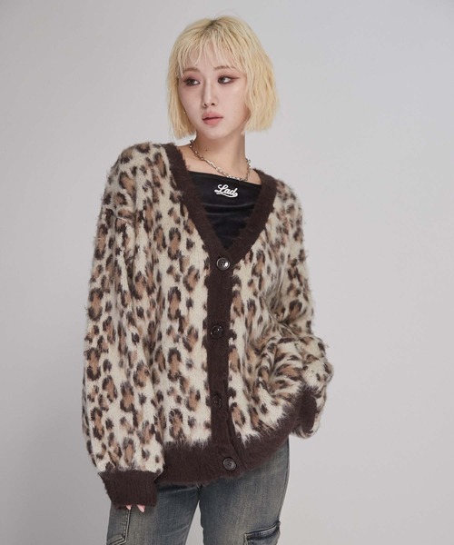 ENVYM（アンビー）の「シャギールーズカーディガン（カーディガン/ボレロ・レディース・グレー/ブラウン・FREE）」の8枚目の写真