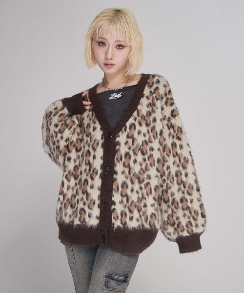 ENVYM（アンビー）の「シャギールーズカーディガン（カーディガン/ボレロ・レディース・グレー/ブラウン・FREE）」の11枚目の写真