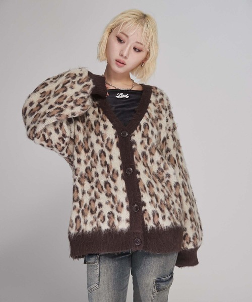 ENVYM（アンビー）の「シャギールーズカーディガン（カーディガン/ボレロ・レディース・グレー/ブラウン・FREE）」の12枚目の写真