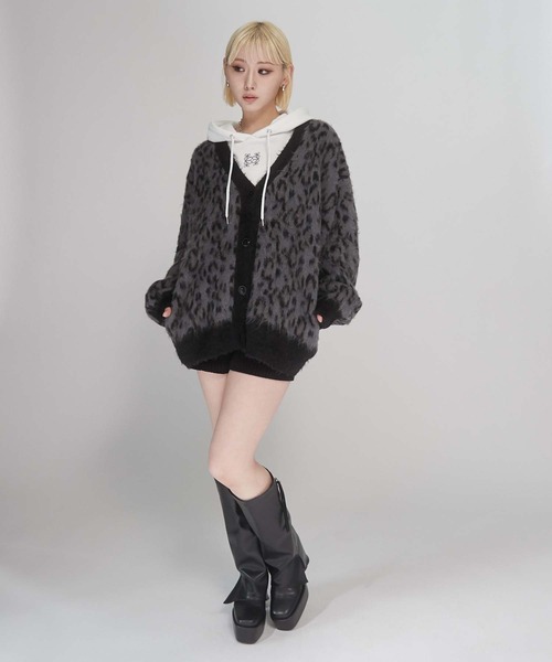 ENVYM（アンビー）の「シャギールーズカーディガン（カーディガン/ボレロ・レディース・グレー/ブラウン・FREE）」の21枚目の写真