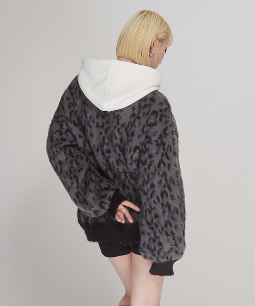 ENVYM（アンビー）の「シャギールーズカーディガン（カーディガン/ボレロ・レディース・グレー/ブラウン・FREE）」の16枚目の写真