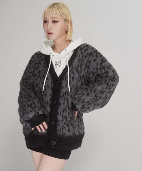 ENVYM（アンビー）の「シャギールーズカーディガン（カーディガン/ボレロ・レディース・グレー/ブラウン・FREE）」の17枚目の写真