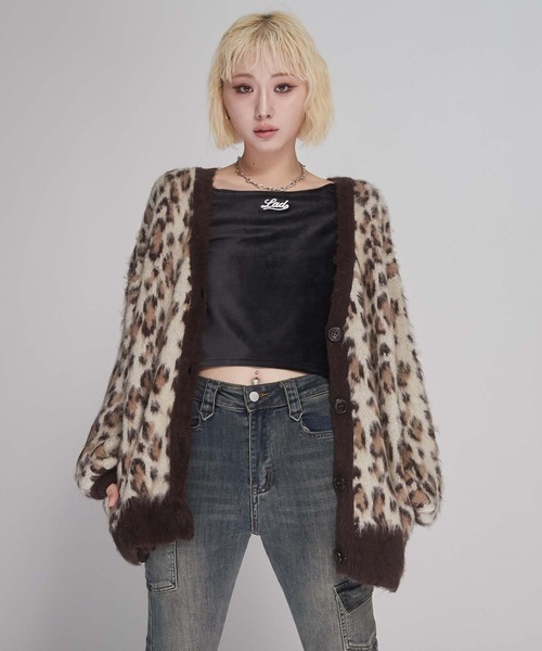 ENVYM（アンビー）の「シャギールーズカーディガン（カーディガン/ボレロ・レディース・グレー/ブラウン・FREE）」の3枚目の写真