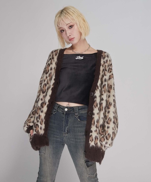 ENVYM（アンビー）の「シャギールーズカーディガン（カーディガン/ボレロ・レディース・グレー/ブラウン・FREE）」の4枚目の写真