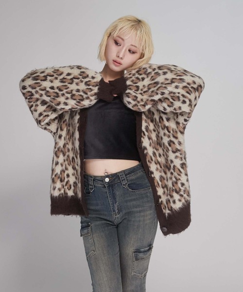 ENVYM（アンビー）の「シャギールーズカーディガン（カーディガン/ボレロ・レディース・グレー/ブラウン・FREE）」の6枚目の写真