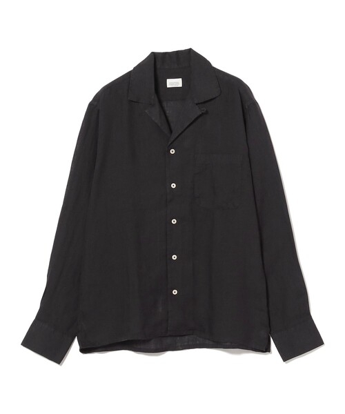 BEAMS F(ビームスエフ)の「【別注】ALESSANDRO GHERARDI / リネン オープンカラーシャツ(シャツ/ブラウス・メンズ・ブラック・LARGE/SMALL/MEDIUM)」の2枚目の写真