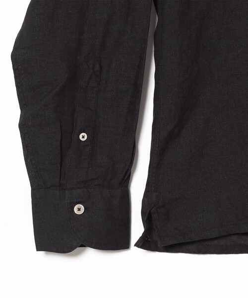 BEAMS F(ビームスエフ)の「【別注】ALESSANDRO GHERARDI / リネン オープンカラーシャツ(シャツ/ブラウス・メンズ・ブラック・LARGE/SMALL/MEDIUM)」の4枚目の写真